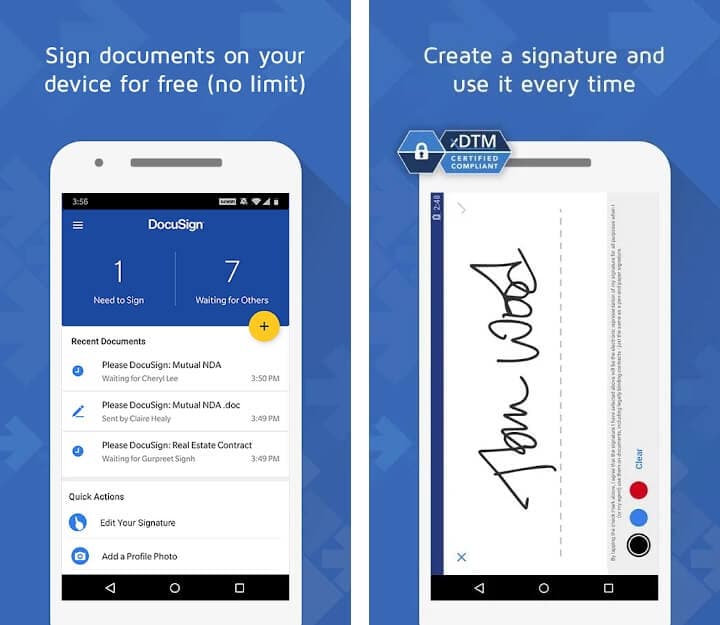 DocuSign App Screenshot