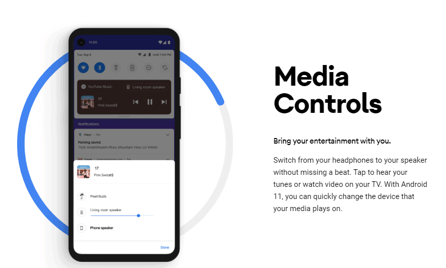 Media controls-Android 11