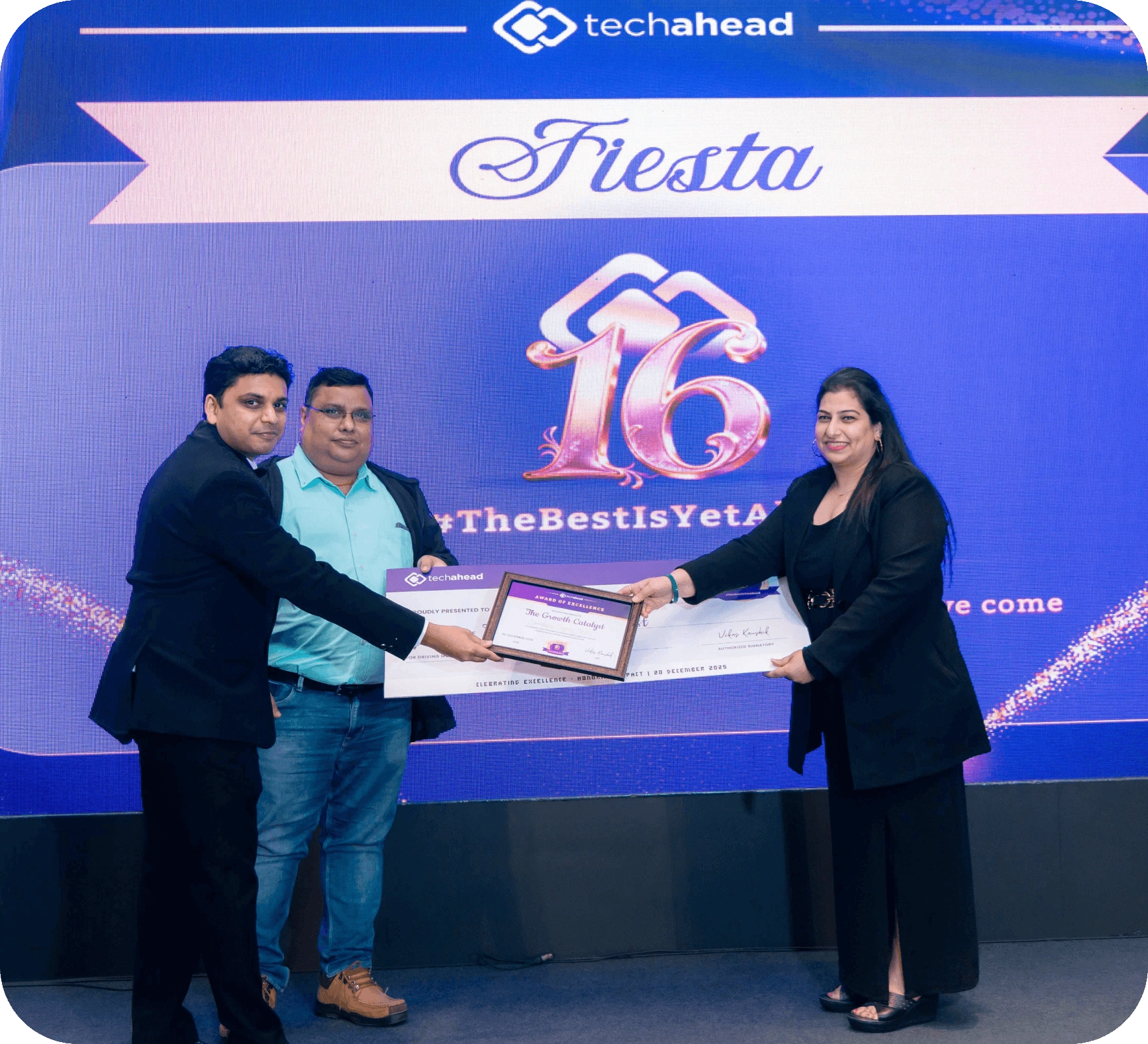 TechAhead Marketing Excellence Award Handover