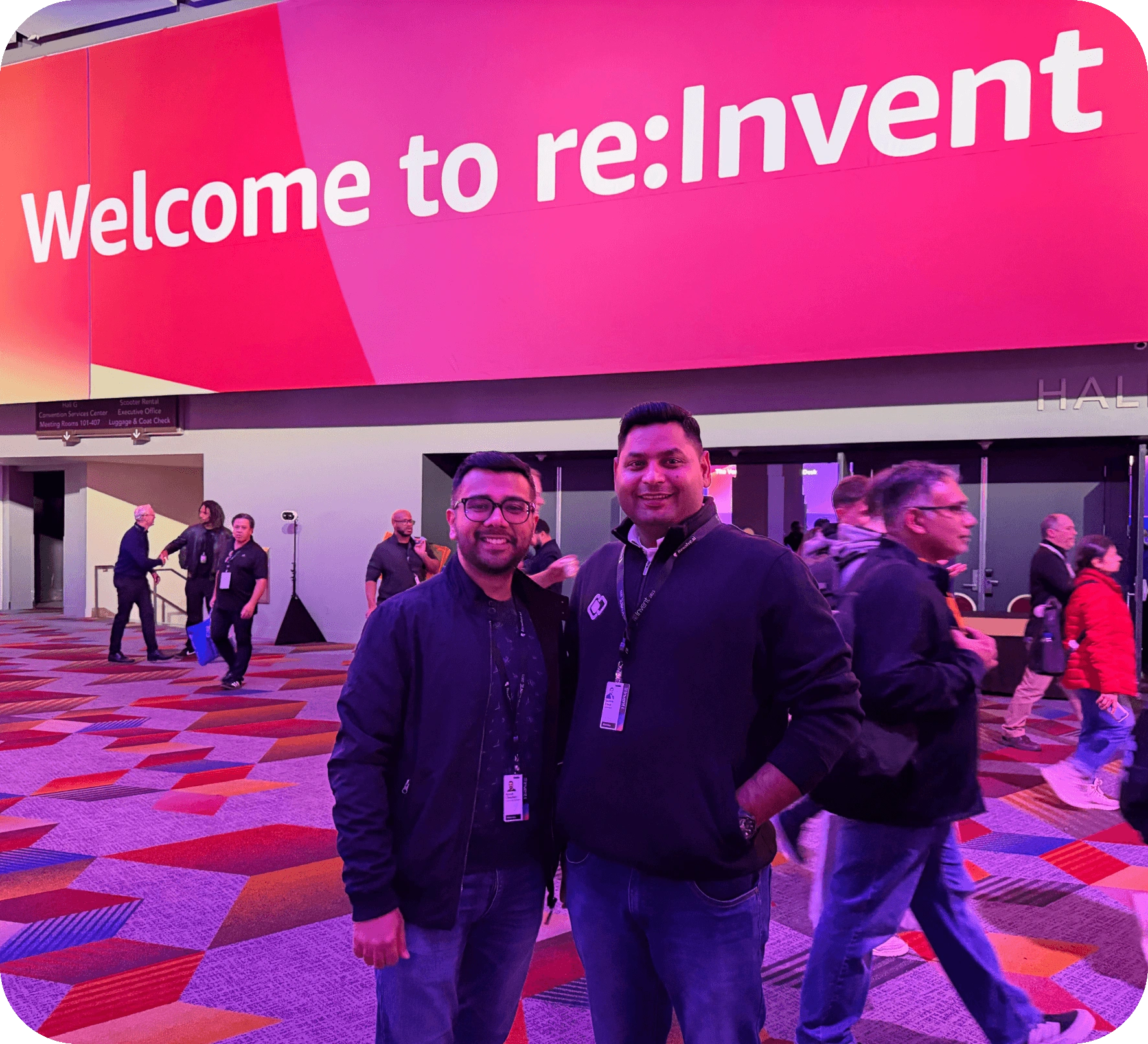 TechAhead Team members at AWS re:Invent Event